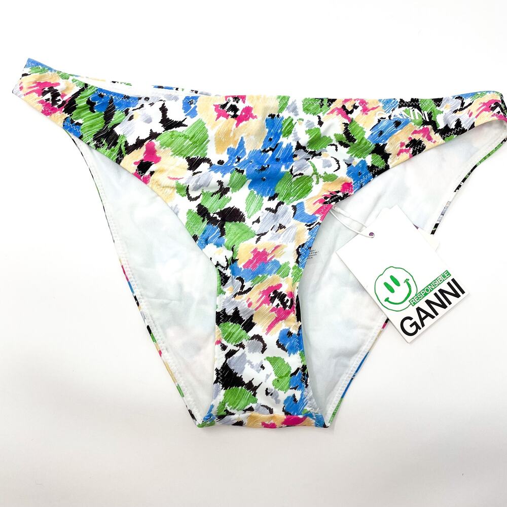 GANNI Floral Azure‎ Blue Bikini Bottoms - Picture 3 of 9